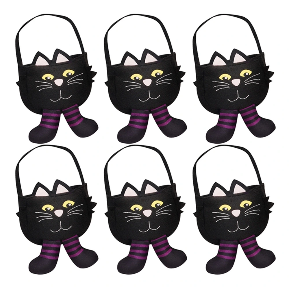 Halloween Black Cat Baskets Trick or Treat Bags Candy Gift Buckets