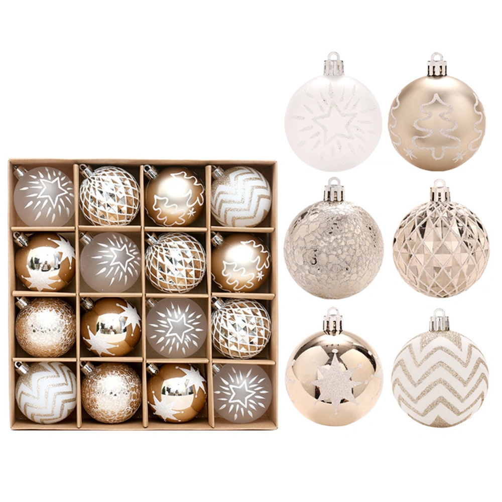 16Pcs Sequined Decorative Holiday Tree Balls for Home Decoration