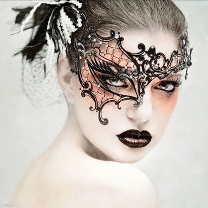 Princess Floral Hollow Eye Mask Halloween Elegant Half Cover