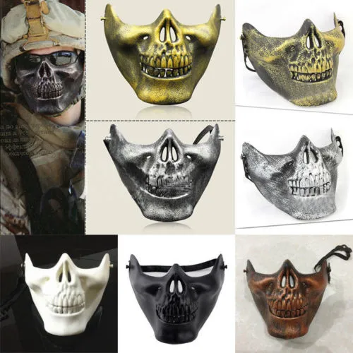 Halloween Horror Half Face Masks Skull Skeleton Cosplay Terror Costume