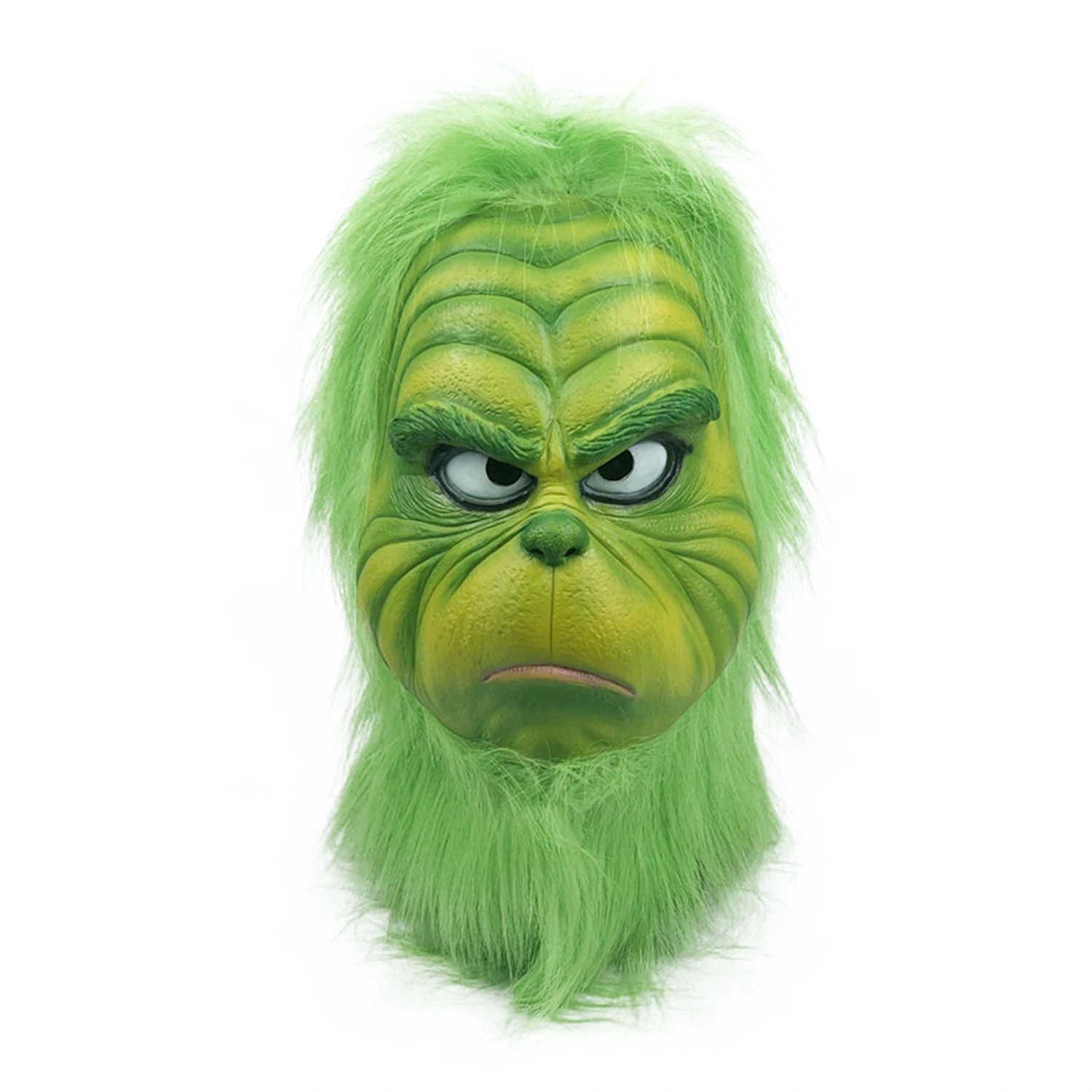 Christmas Mask, Scary Green Santa Full Head Monster Mask for Adults
