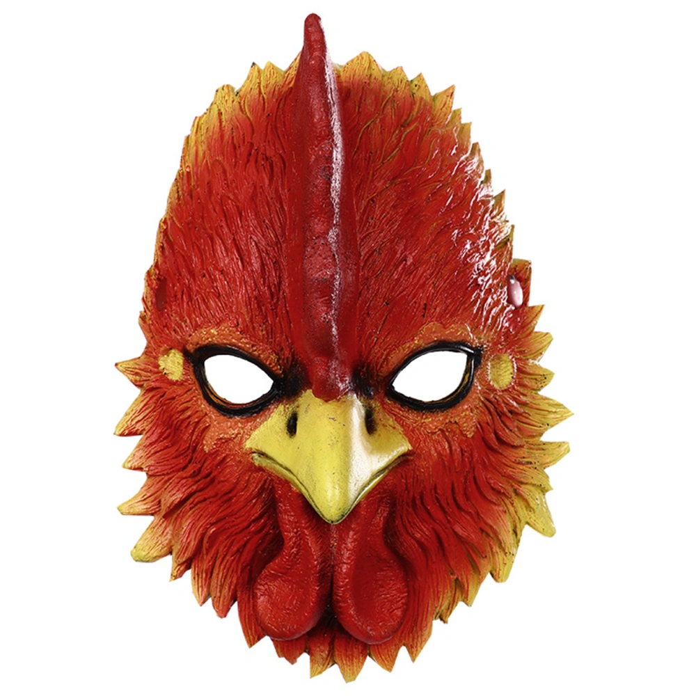 Halloween Rooster Head Facewear Animal Cosplay Headwear for Women Men