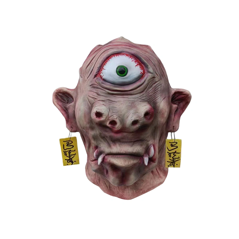 Halloween Cyclops Facewear Realistic Scary Facewear Scream Headwear 