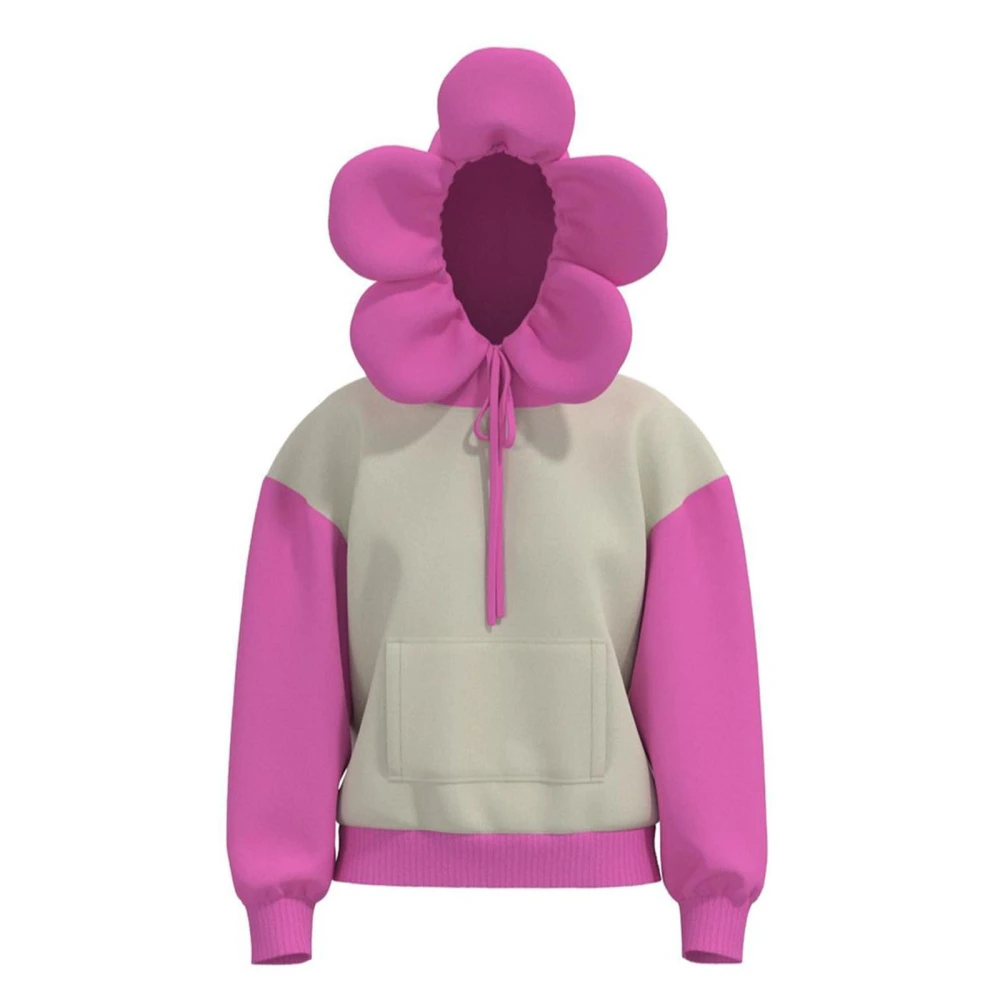 Women Pullover Sweatshirts Casual Flower Cute Hoodies Fall Tops 