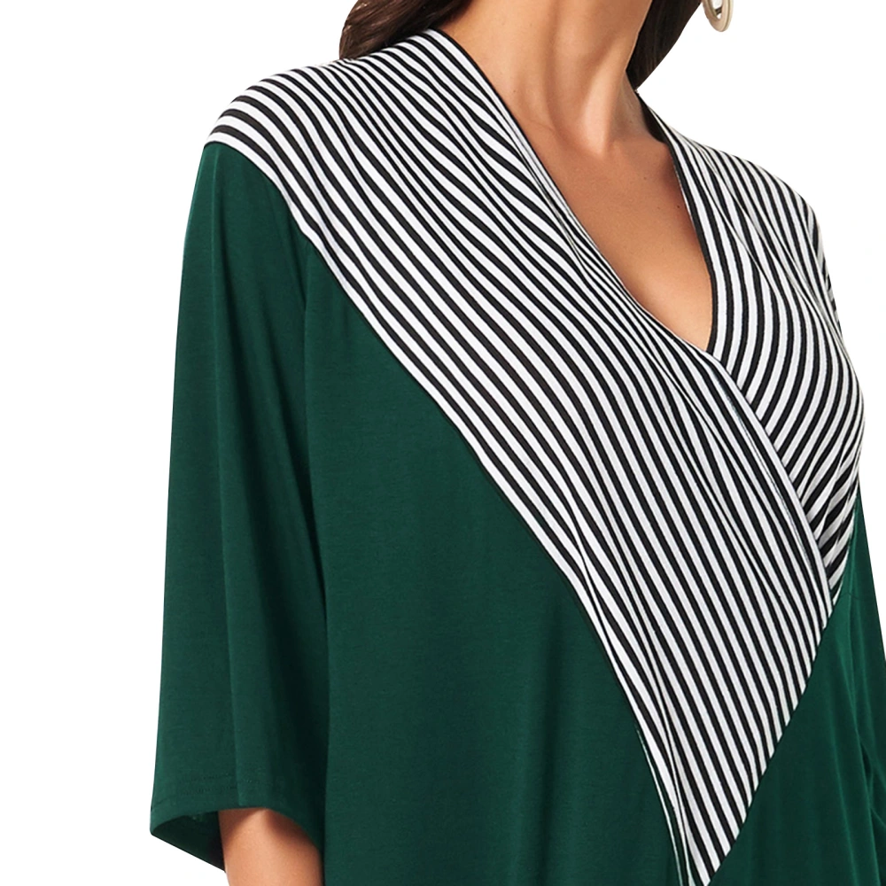 Women's Dress, Middle Sleeve Stripe Dress for Party Vacation