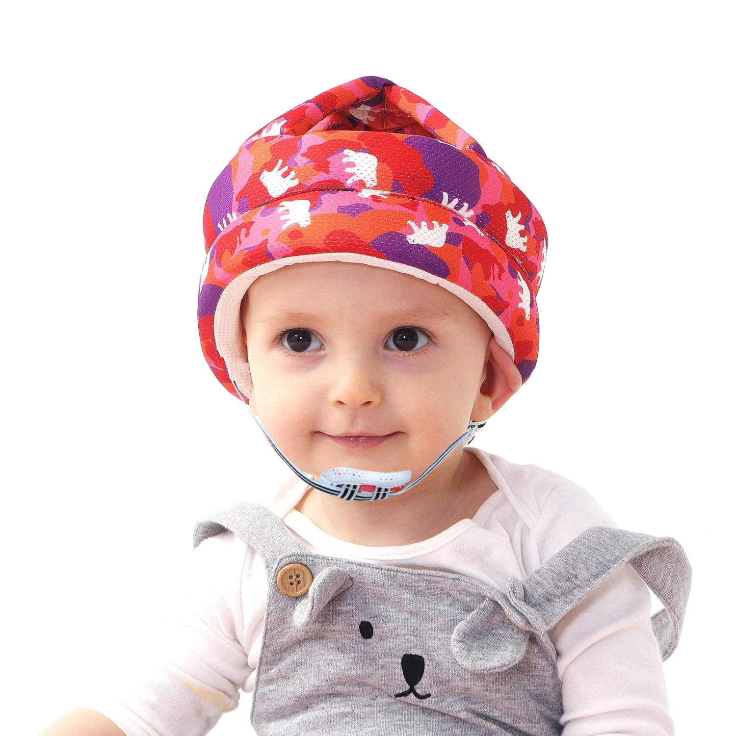 Toddler Protective Cap Adjustable Print Ventilation Anti-Drop Hat