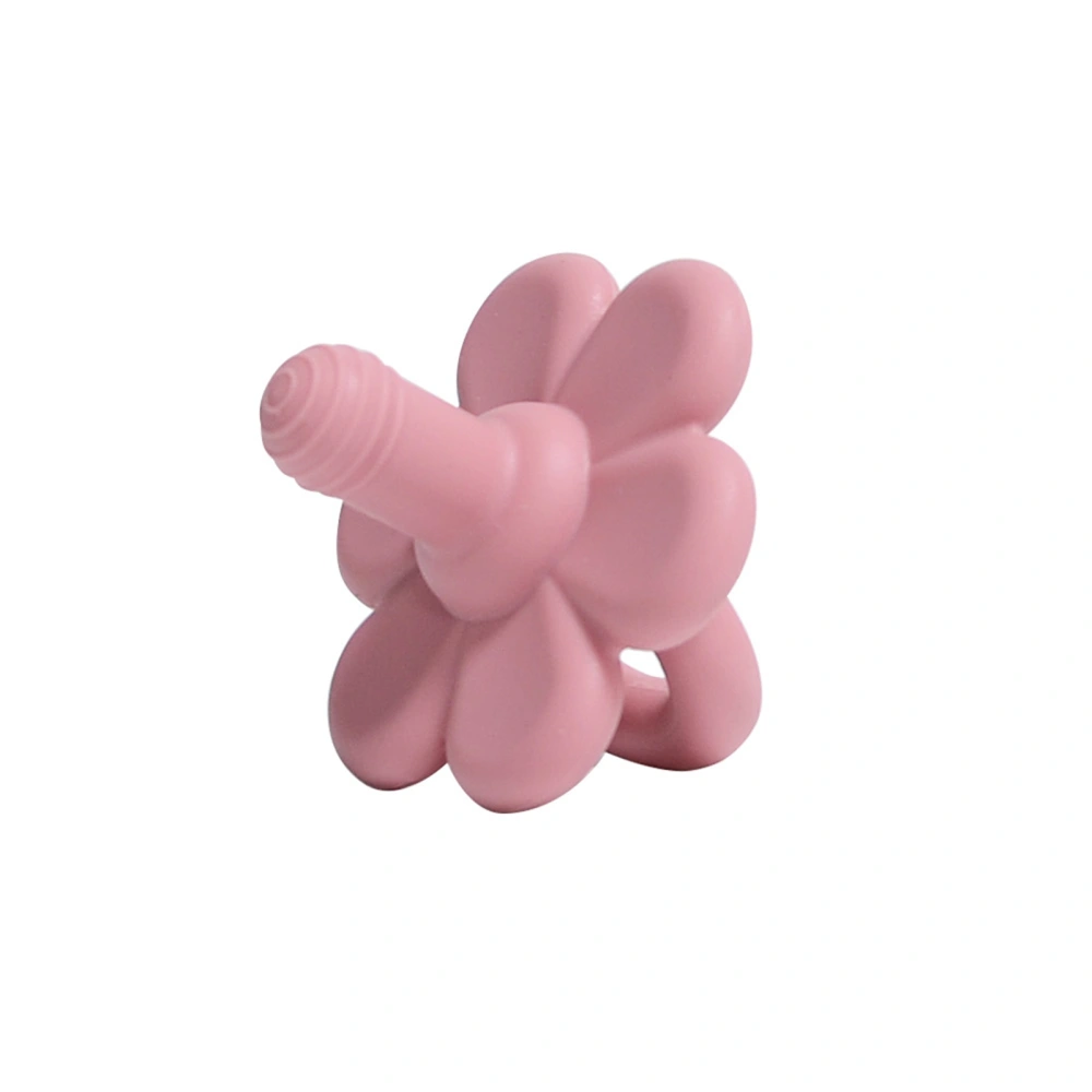 Silicone Baby Teether Toy Solid Flower Shaped Infant Teething Toy