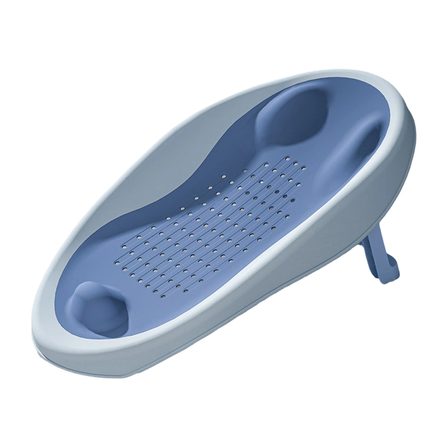 Baby Bath Support, Foldable Infant Shower Tub with Drain Holes