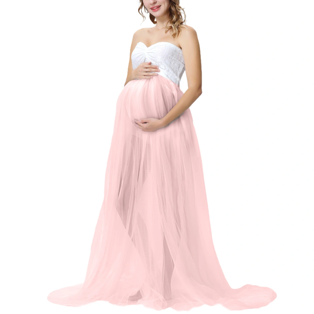 Maternity Dress for Photography Lace Wrap Chest Pregnancy Dress