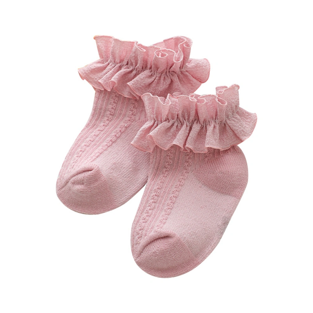 Baby Girls Princess Ruffle Socks Elastic Kids Crew Socks Walking Socks