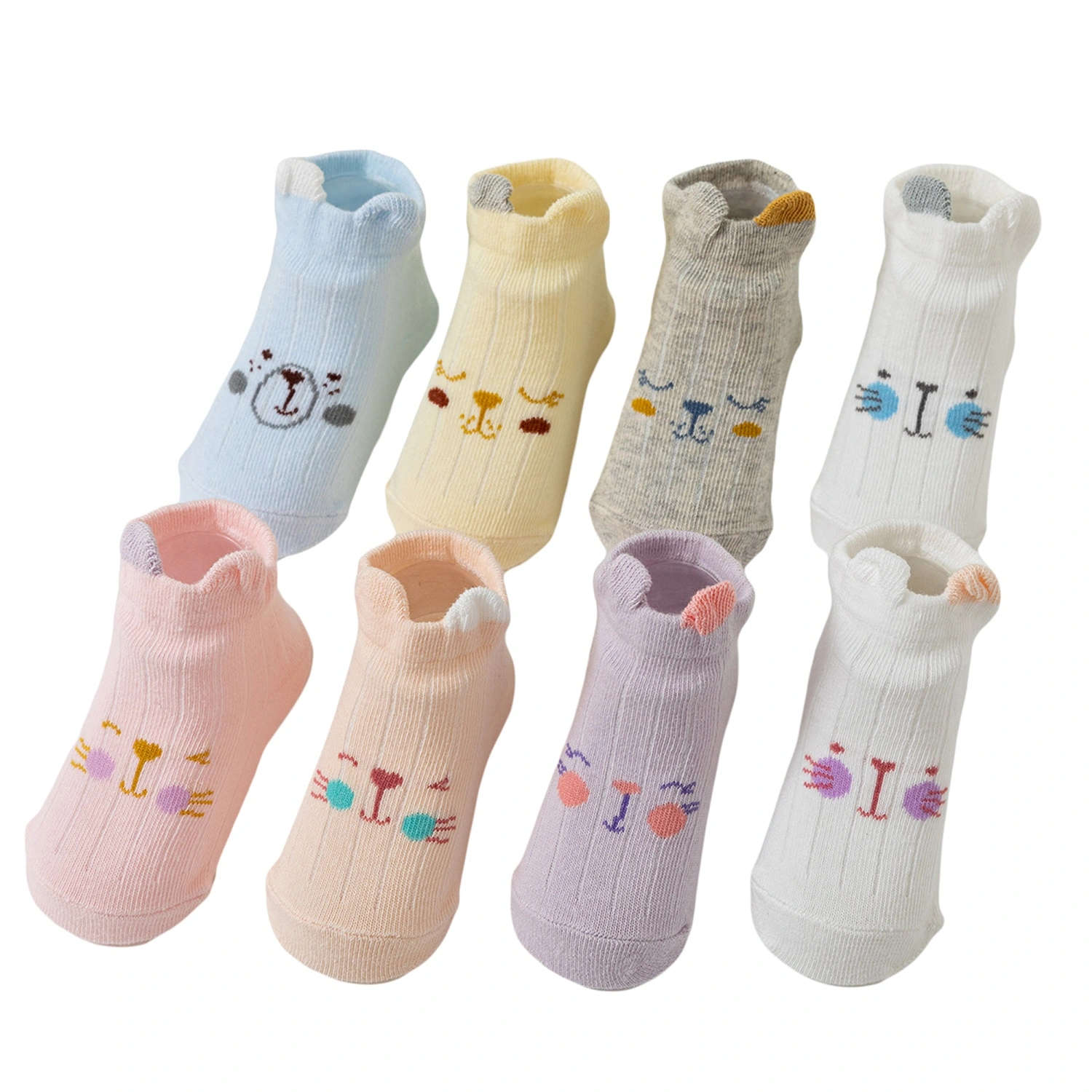Toddler Baby Girls 3D Cartoon Bear Pattern Combed Cotton Socks