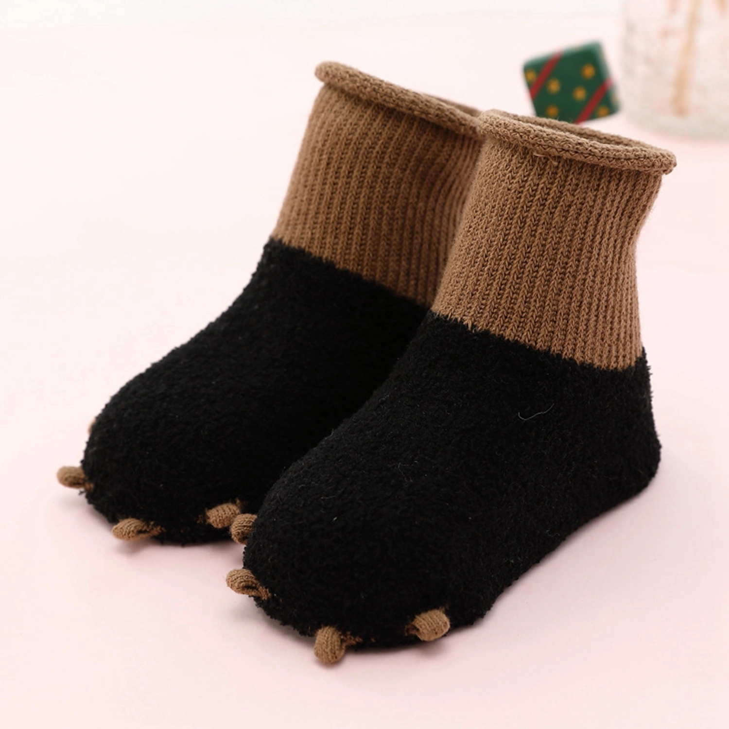Baby Socks for Girls & Boys Toddler Plush Patchwork Cute Claw Socks