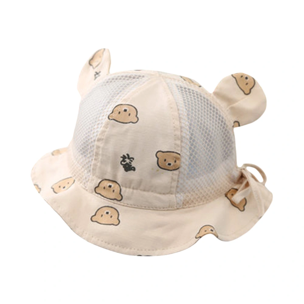 Toddler Baby Bear Print Beach Hats Sun Protection Summer Kid Hat