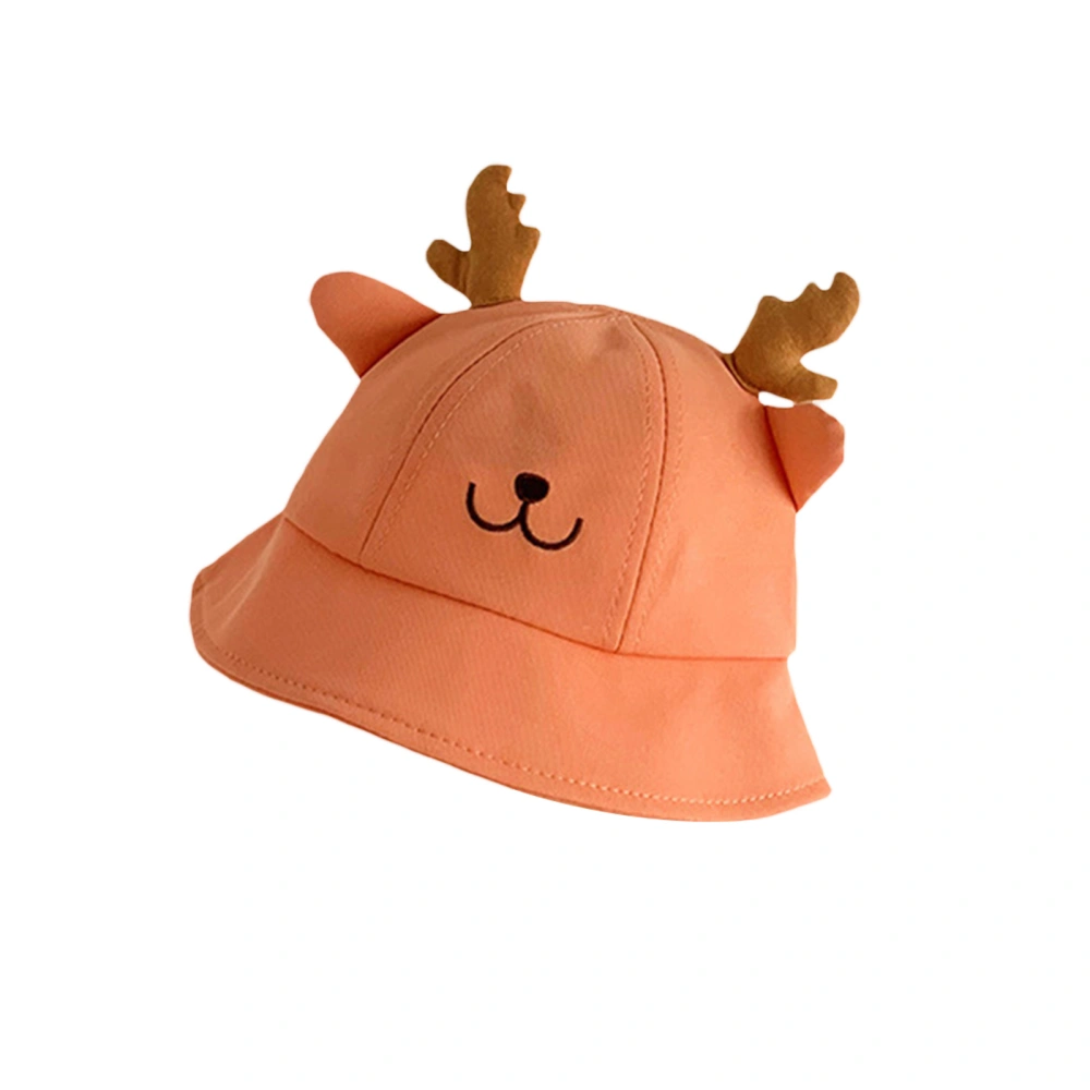 Infant Baby Spring Fisherman Cap, Deer Antlers Hat Bucket Sun Cap