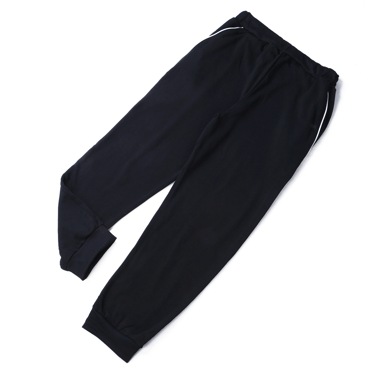 Male Casual Monochrome Long Trousers, Elastic Waist Workout Pants