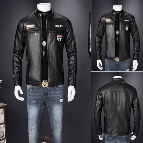 Men' s Leather Jackets Male Biker Motorcycle Classic Jacket Tops