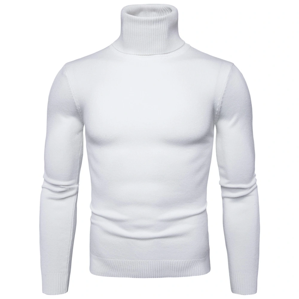 Male  Monochrome  Sweatshirt Fashionable Slim Casual  Knitted Sweater