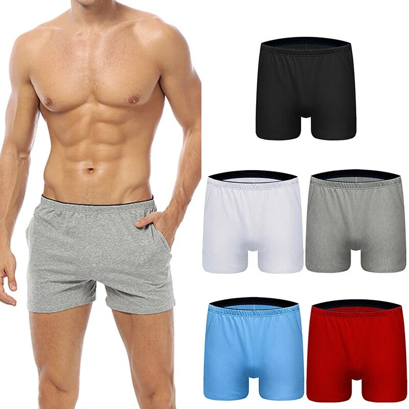 Men’s Summer Shorts, Solid Color Slim-Fit Casual Home Wear Pants