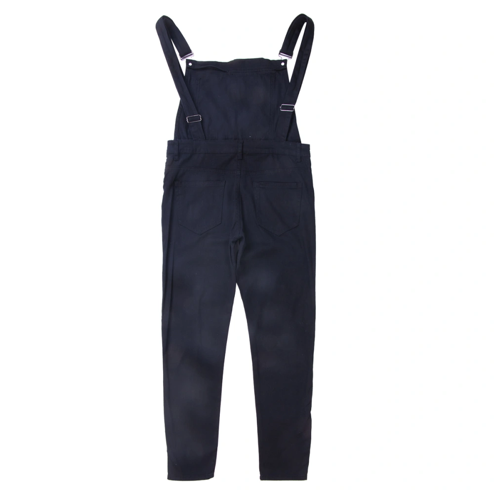 Men Bib Overalls, Slim Fit Jumpsuit, Jeans Suspender Pockets Pants