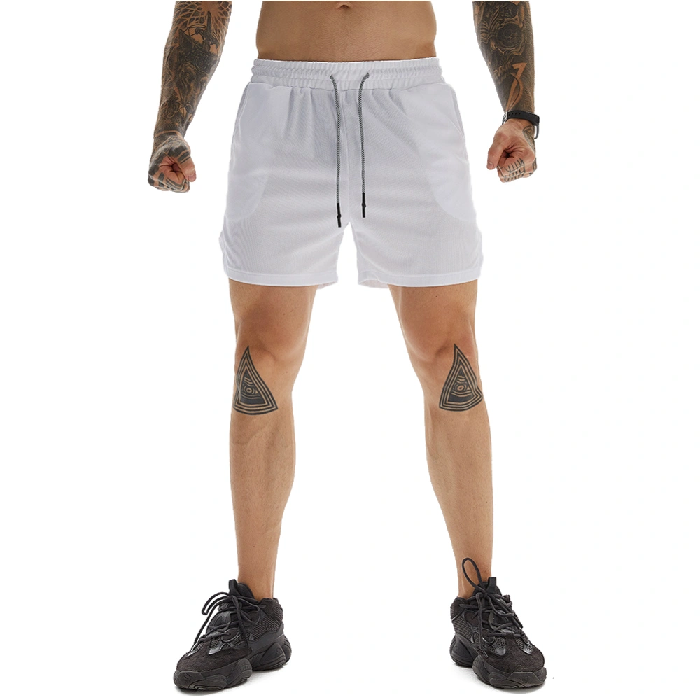 Men's Plain/Camouflage Short Pants, Drawcord Quick Drying Gym Shorts