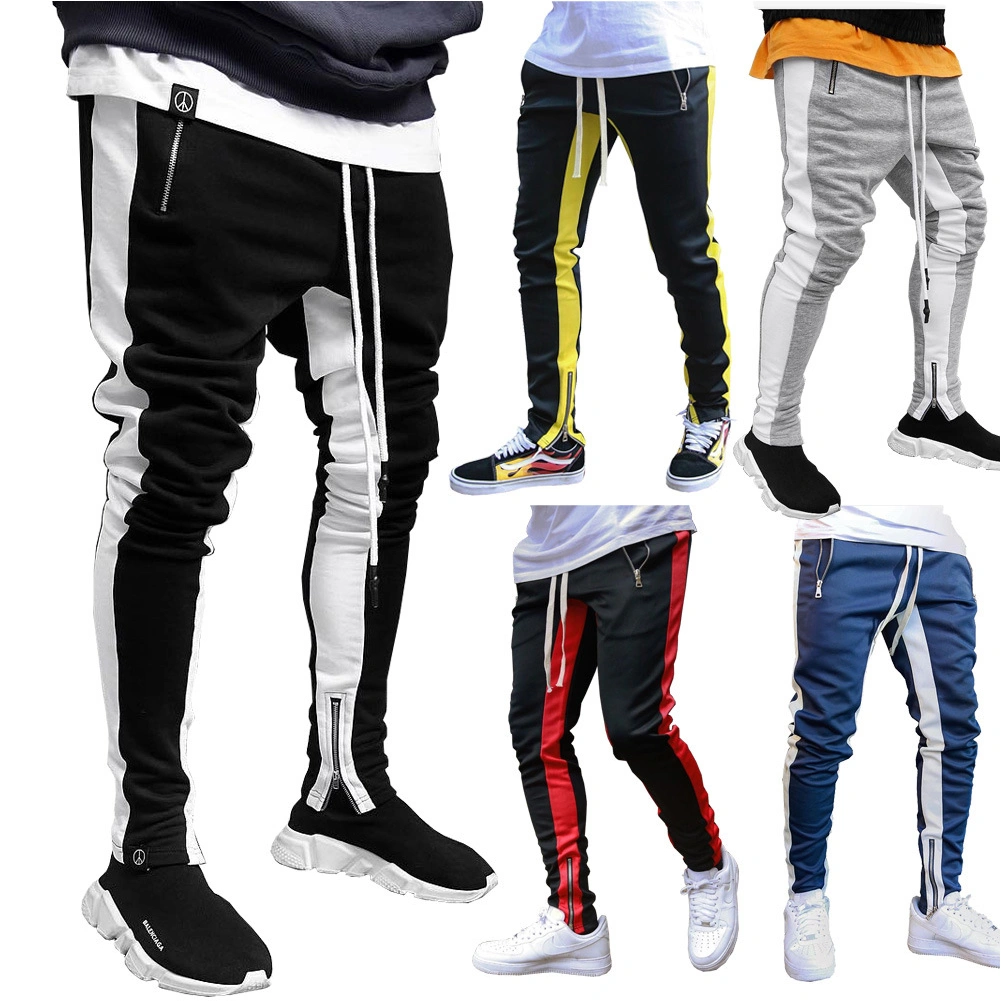 Men Athletic Running Jogger Pants, Trousers with Zipper Pockets