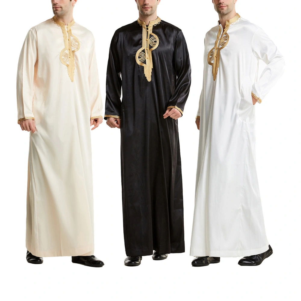 Men's Long Sleeve Full-length Middle East Arab Traditional Robe