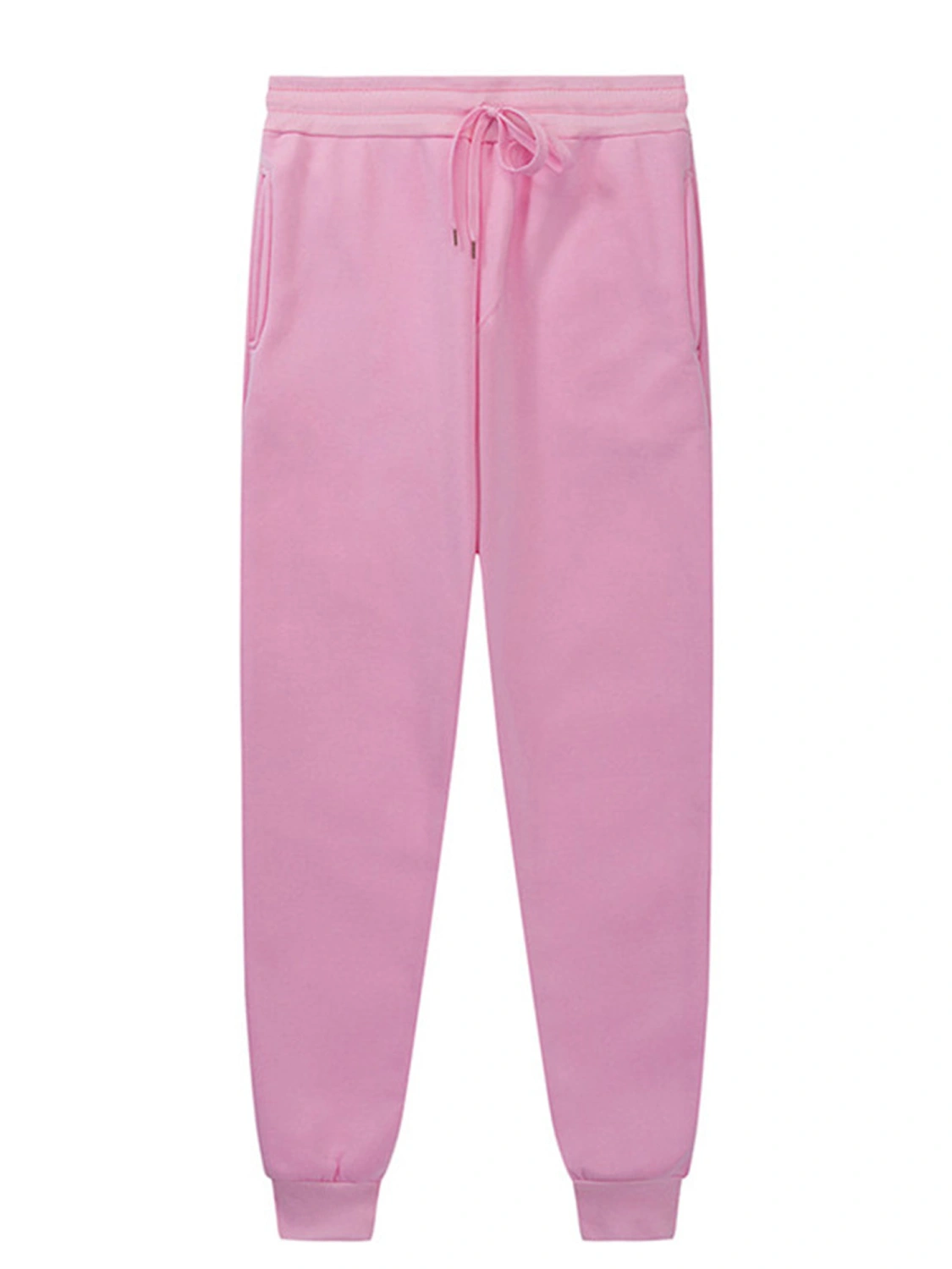 Men Solid Color Long Sweatpants, Loose Fit Drawstring Waist Trousers