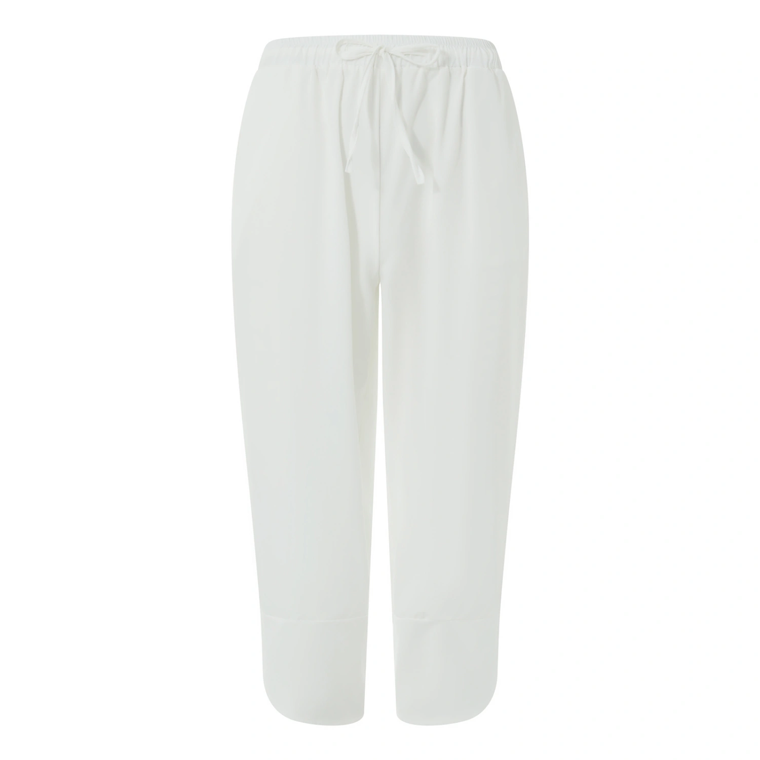 Men's Loose Harem Pants Drawstring Elastic Waist Capri Pants