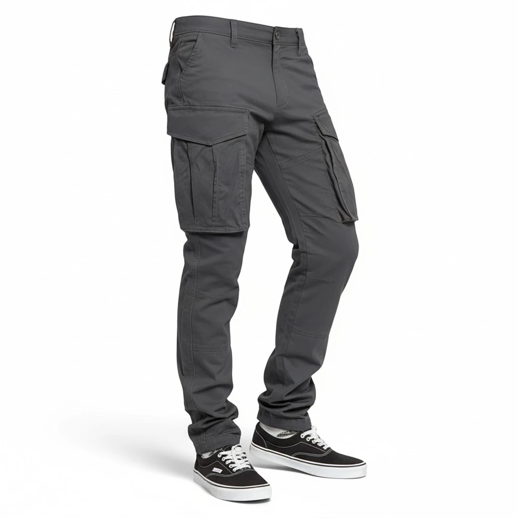 Men Cargo Pants with Pockets Loose Drawstring Jogger Sweatpants