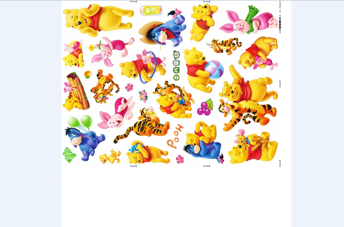 Cute Animals Wall Decal, Removable & Self-Adhesive Paper DIY Mural Sticker