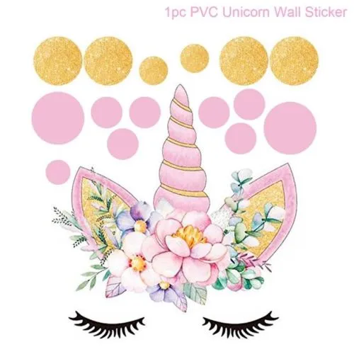 Unicorn Eyelash Wall Decal, Creative Modern Self-Adhesive Paper Mural Sticker