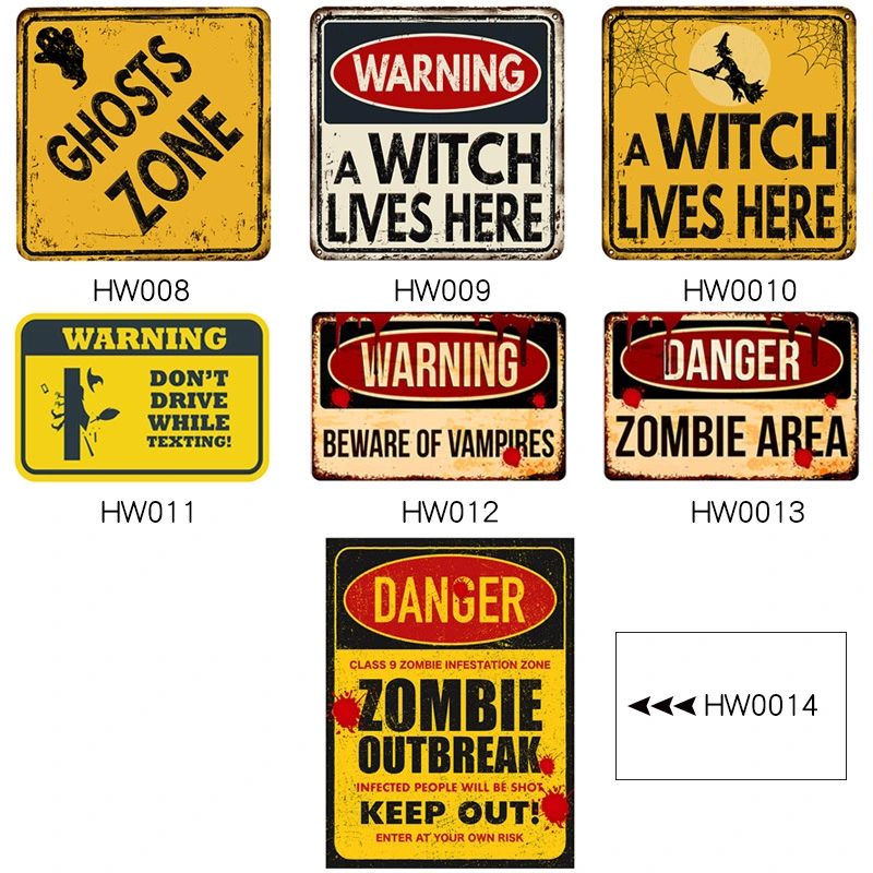 Wall Sticker, Halloween Warning Sign Self-Adhesive Wall Sticker