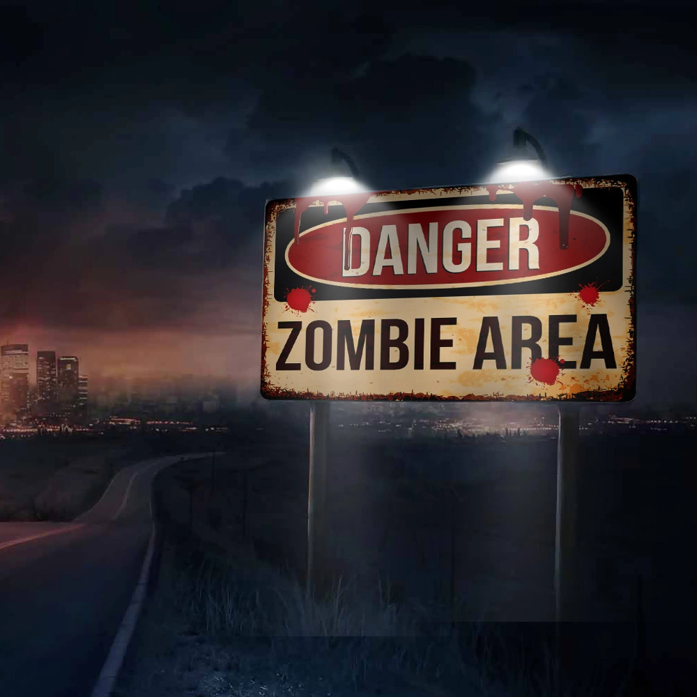 Wall Sticker, Halloween Warning Sign Self-Adhesive Wall Sticker