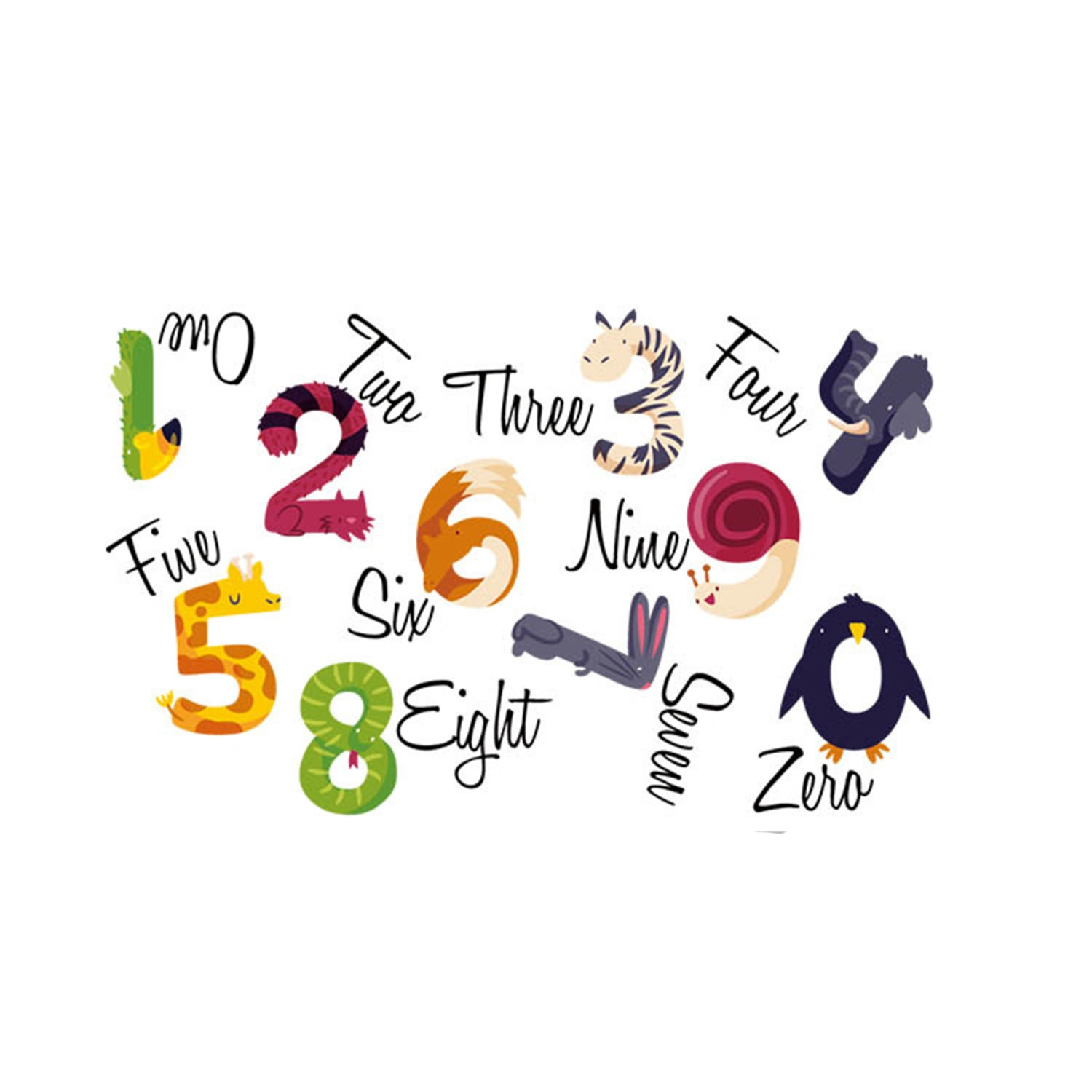 Numbers and Letters Wall Sticker for Children's Room Kindergarten