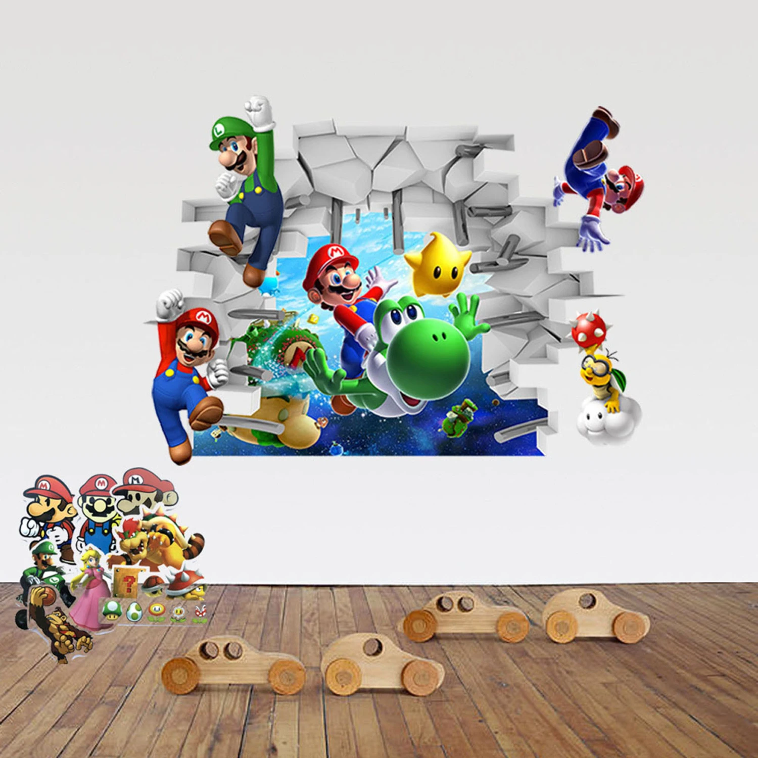 Wall Sticker, Cartoon Pattern Print Sticker Wall Poster Decorative Paper