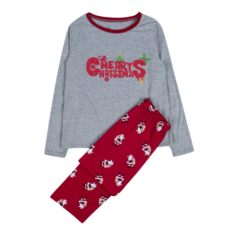 Family Matching Christmas Pajamas, Letter Cartoon Home Nightwear