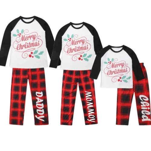 Parent-child Sleepwear Set, Christmas Pajamas, Long Sleeve Nightwear