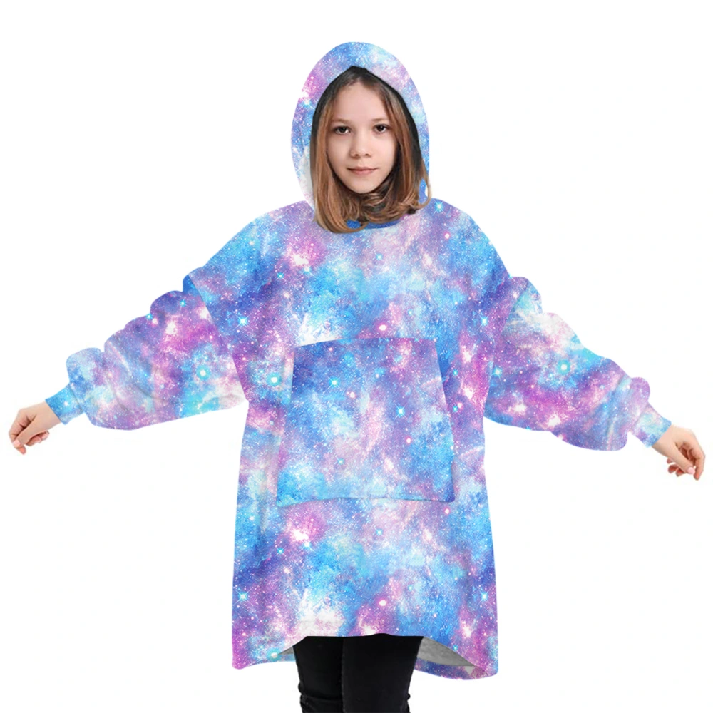 Kid Velvet Leisure Fall Loose Home Sleeping Shower Kangaroo Pocket Smock