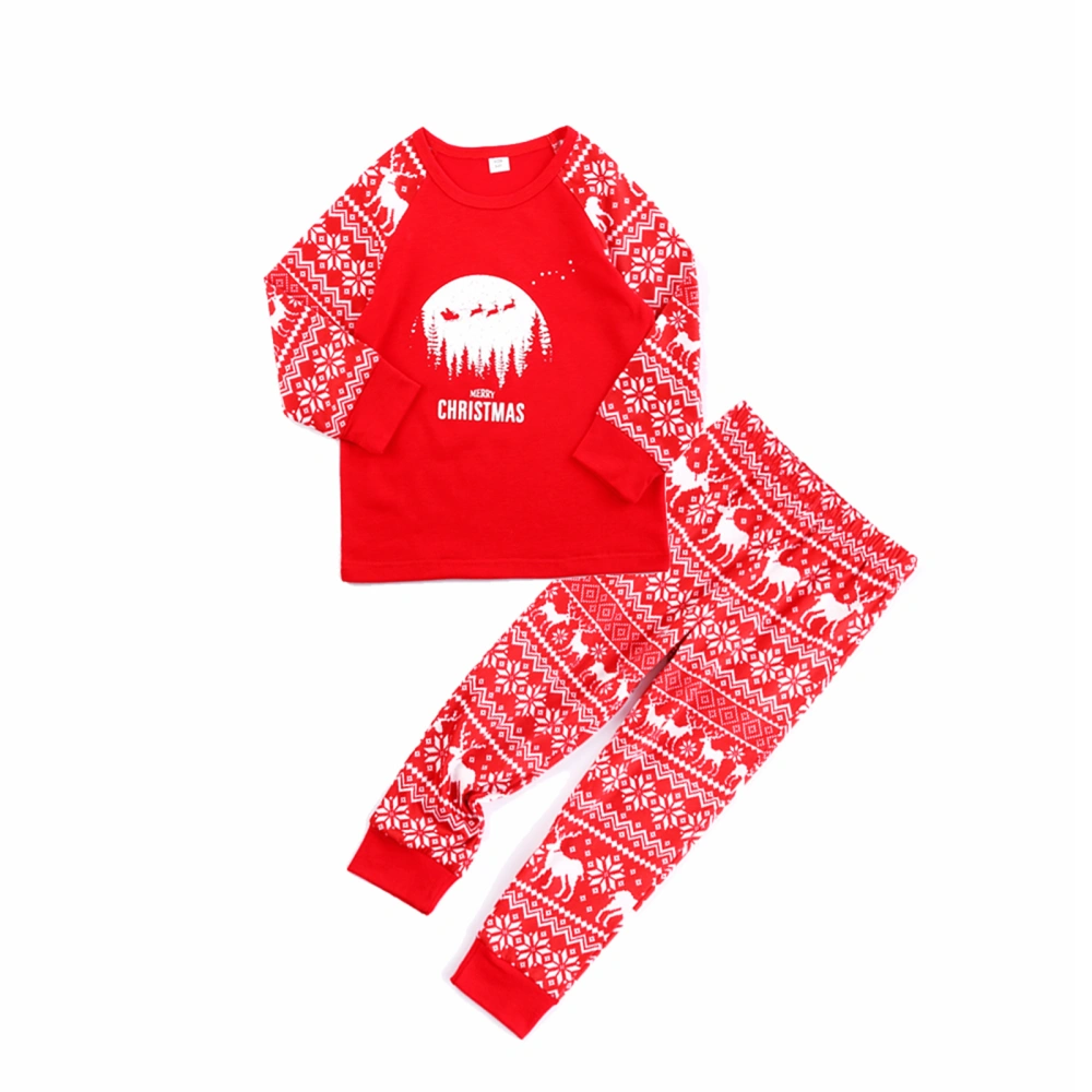 Matching Family Christmas Pajamas, Snowflake Deer Raglan Tops + Pants