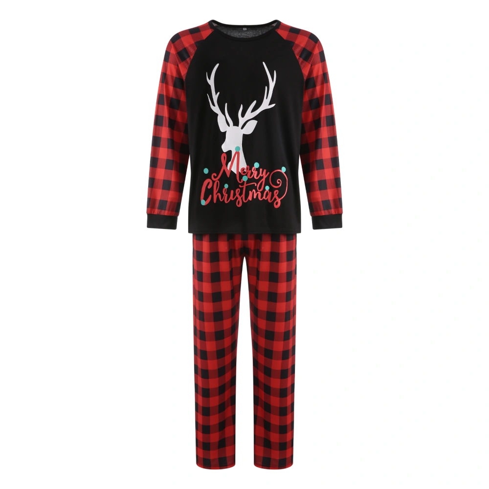 Matching Family Christmas Pajamas, Raglan Tops + Plaid Trousers Set