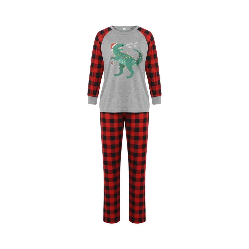 Family Matching Nightwear, O-Neck Long Sleeve Tops+ Pajamas Trousers