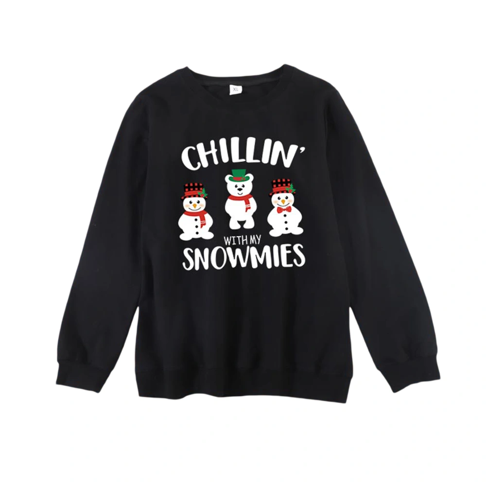 Matching Family Christmas Sweatshirts, Long Sleeve Cartoon Pullovers