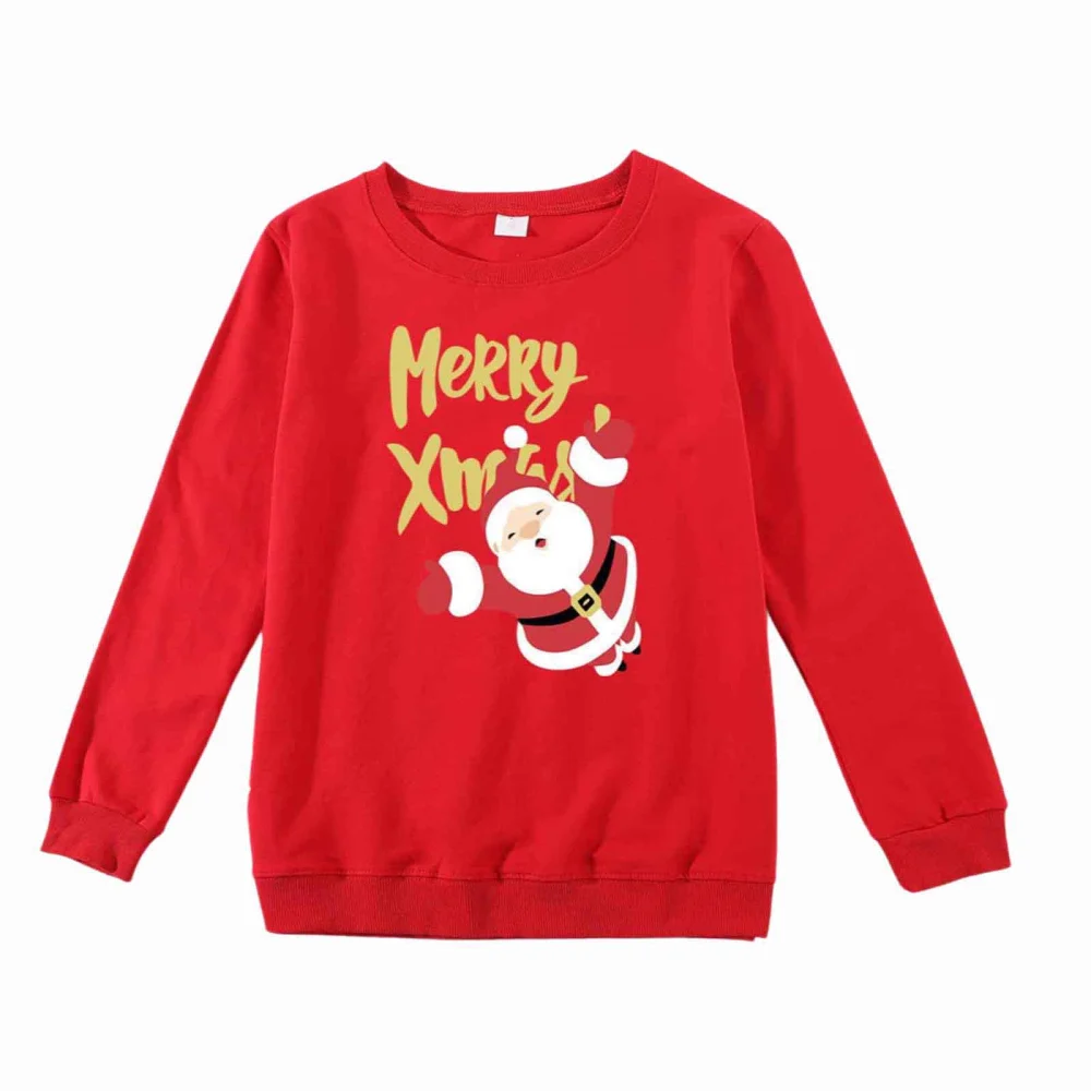 Matching Family Christmas Sweatshirts, Long Sleeve Santa Pullovers