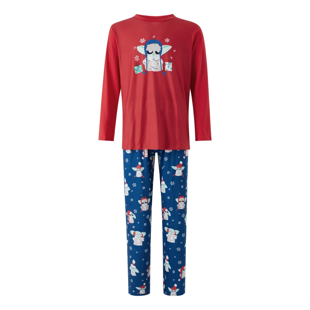 Family Matching Pajamas Set, Crew Neck Long Sleeve Tops+ Long Pants