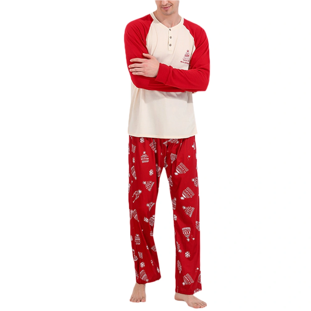 Christmas Family Sleepwear Tree Snowflake Print Tops Pants/Jumpsuit