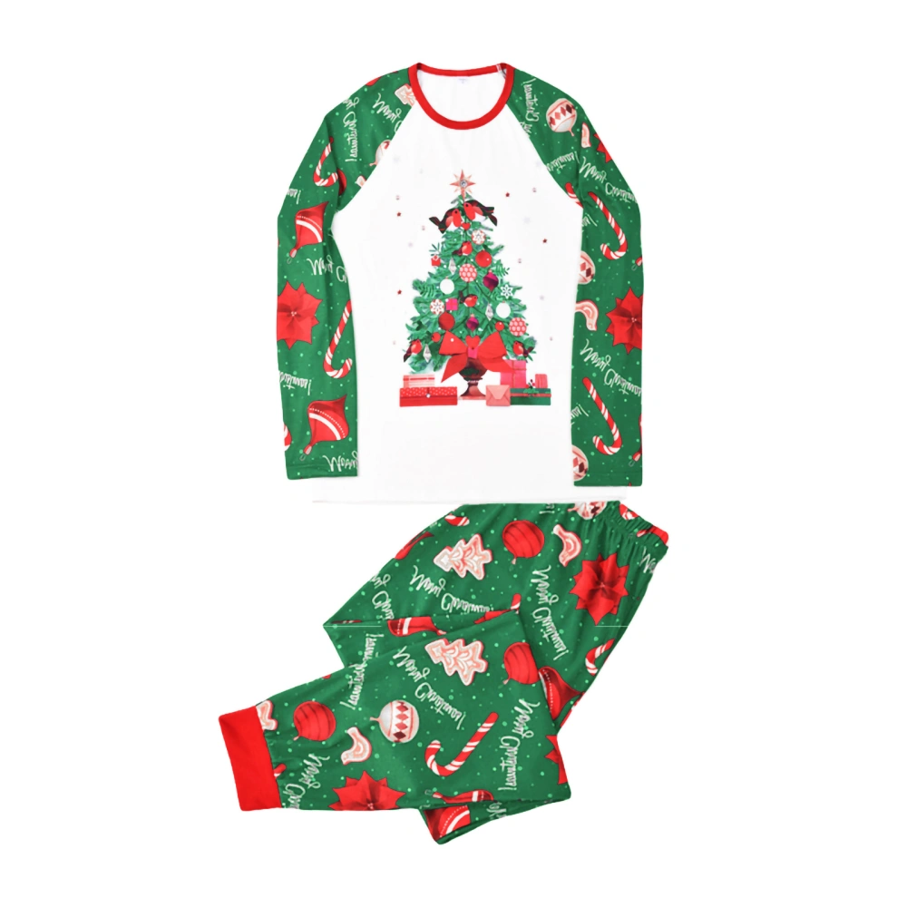 Christmas Family Matching Pajamas Set Tree Print Tops + Pants