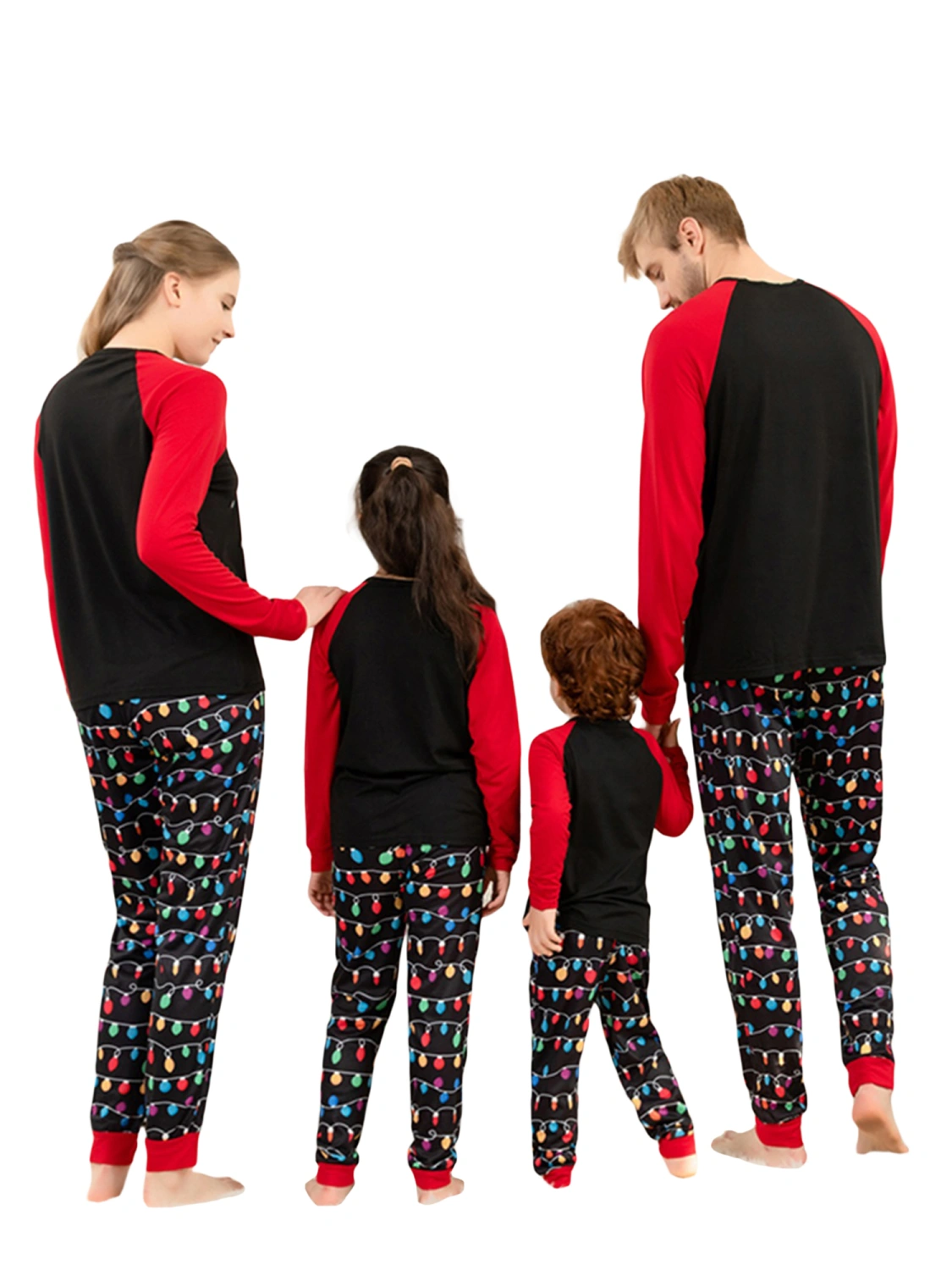 Parent-Child Christmas Nightclothes Elk Print Tops Trousers Suit