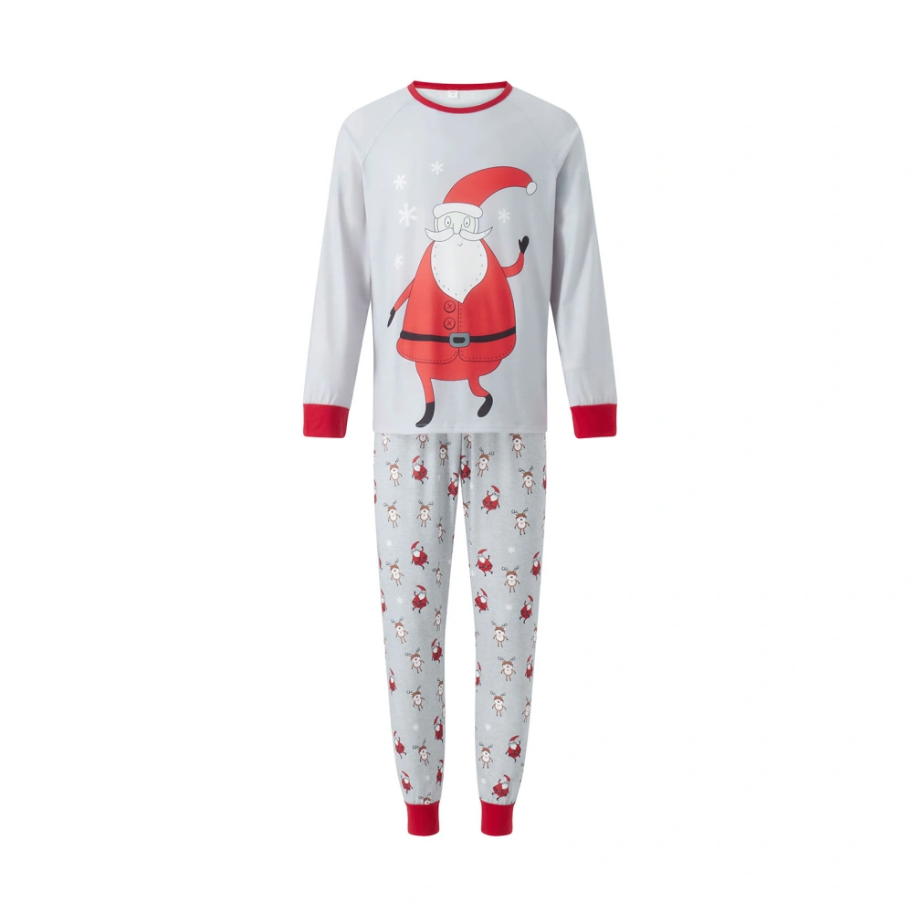 Christmas Matching Pajamas for Family, Santa Graphic Tops + Pants Set