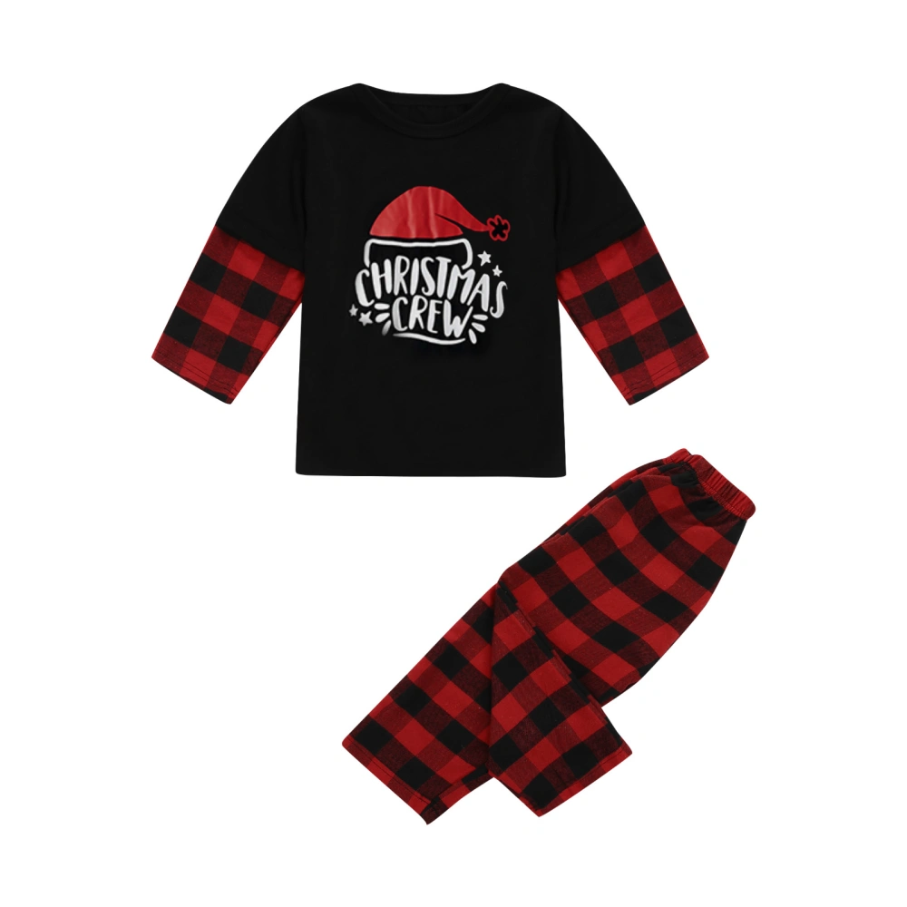 Family Matching Christmas Pajamas, Long Sleeve Tops + Pants Set