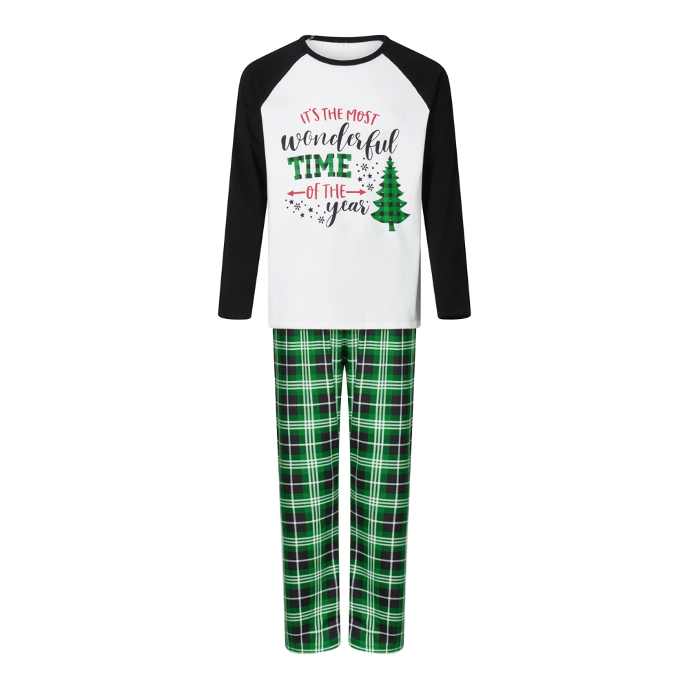 Family Matching Christmas Pajamas, Tree &Letter Print Sleepwear 